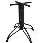 Стол обеденный с круглой столешницей из керамики на четырех черных ножках Sand Ceramics варинант исполнения - 5 | Loft Concept в Костроме