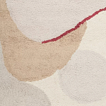 Ковер из хлопка с абстрактным принтом бежевого цвета Elysian Flow Blush варинант исполнения - 4 | Loft Concept в Костроме