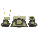 Настольный письменный набор из змеевика из 7-ми элементов Successful Leader варинант исполнения - 3 | Loft Concept в Костроме