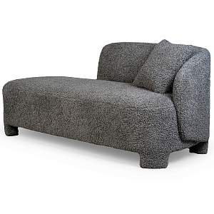 Кушетка серая с обивкой букле Thalia Grey Boucle Sofa