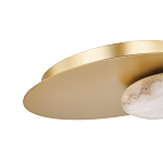 Бра с овальным основанием золотого цвета  и плафоном из алебастра Shaw Lighting варинант исполнения - 3 | Loft Concept в Костроме