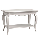 Стол журнальный белый из массива бука с полкой в стиле прованс White Provence варинант исполнения - 1 | Loft Concept в Костроме