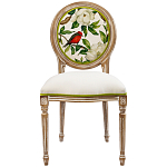 Стул бежевый из натурального бука с изображением птица в саду Blooming Birds варинант исполнения - 1 | Loft Concept в Костроме