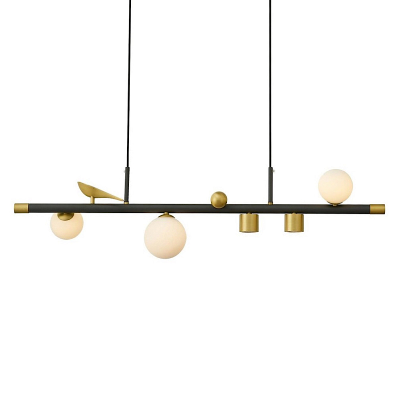 Подвесной светильник Black NOMI Черный матовый матовое золото Белый в Костроме | Loft Concept 
