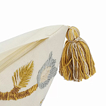 Чехол на подушку с кисточками и вышивкой птиц Ethnic mix Birds Square варинант исполнения - 3 | Loft Concept в Костроме