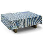 Кофейный стол Kenya Coffee Table Bone Inlay ZEBRA blue варинант исполнения - 4 | Loft Concept в Костроме