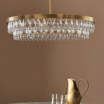 Люстра круглая с подвесками в форме стеклянных капель Glass Rain варинант исполнения - 3 | Loft Concept в Костроме