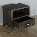 Прикроватная тумбочка с полкой Elsa Dreams Walnut  варинант исполнения - 2 | Loft Concept в Костроме