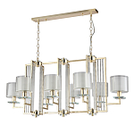 Люстра прямоугольной формы с 8-ю цилиндрическими плафонами из стекла Laurent варинант исполнения - 5 | Loft Concept в Костроме