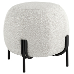 Пуф в ткани букле молочного цвета Pikelet варинант исполнения - 1 | Loft Concept в Костроме