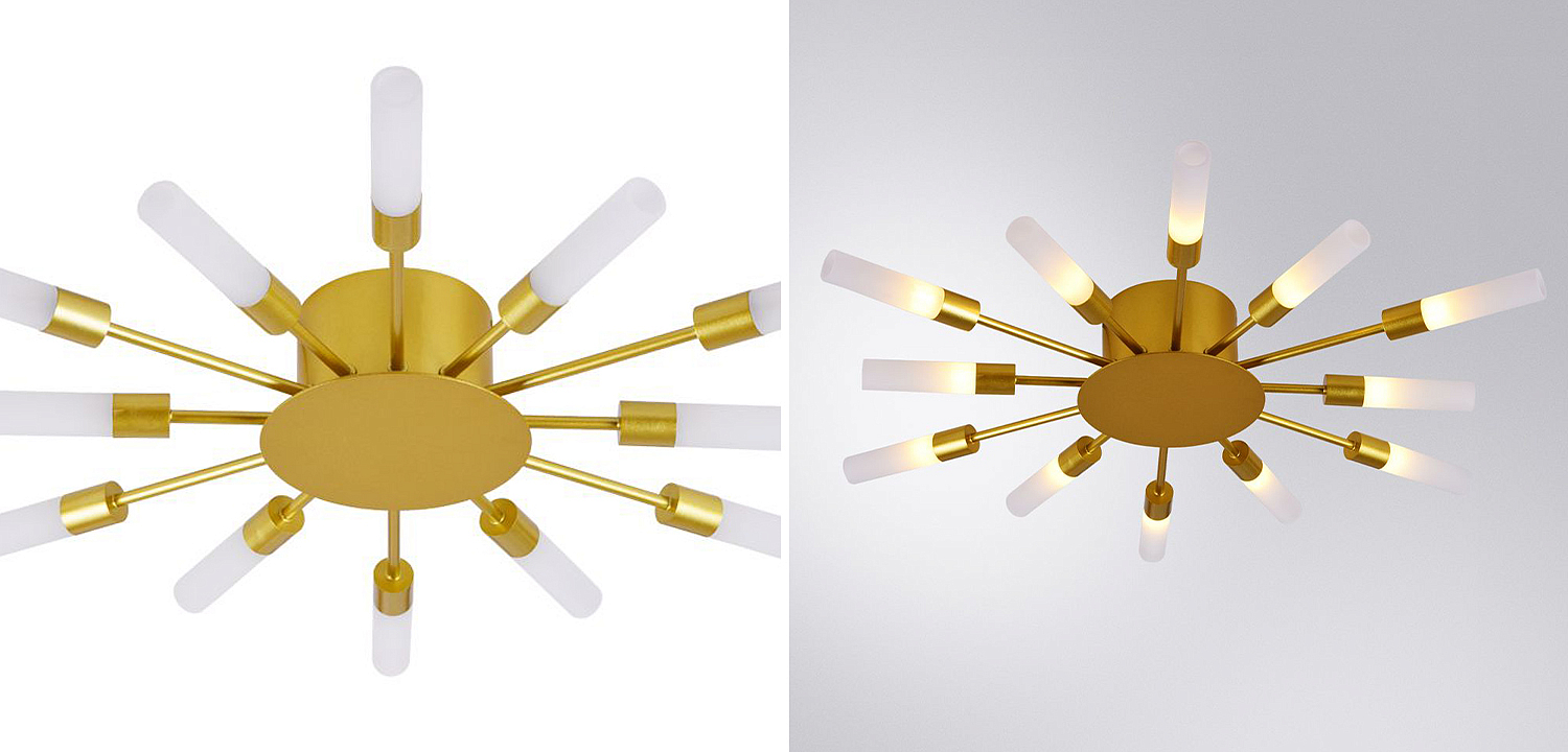 Потолочный светильник Aiden Ceiling Lamp 12 Потолочный светильник Aiden Ceiling Lamp 12 - Loft-Concept в Костроме