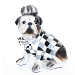 Статуэтка собака в клетчатой куртке Fashionable Dogs Cell варинант исполнения - 1 | Loft Concept в Костроме