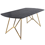 Обеденный стол на металлических ножках Ward Brass Dining Table варинант исполнения - 1 | Loft Concept в Костроме