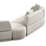 Угловой диван Calypso с поворотным механизмом и пуфом   варинант исполнения - 5 | Loft Concept в Костроме