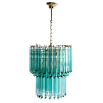 Дизайнерская люстра Blue Lagoon glass бирюзовое стекло  варинант исполнения - 2 | Loft Concept в Костроме