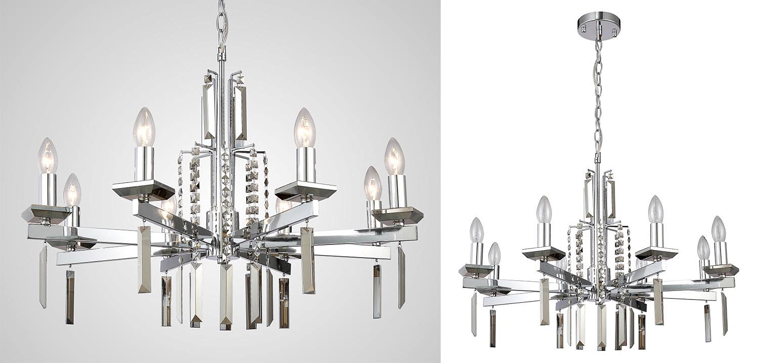 Люстра Vivien Crystal Chrome Chandelier 8 Люстра Vivien Crystal Chrome Chandelier 8 - Loft-Concept в Костроме