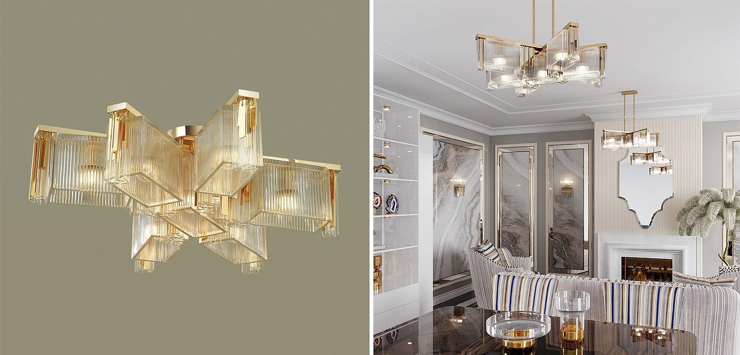 Люстра Madelen Gold Chandelier 7 Люстра Madelen Gold Chandelier 7 - Loft-Concept в Костроме