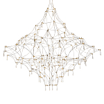 Люстра с тонким металлическим каркасом цвета хром Quasar варинант исполнения - 2 | Loft Concept в Костроме