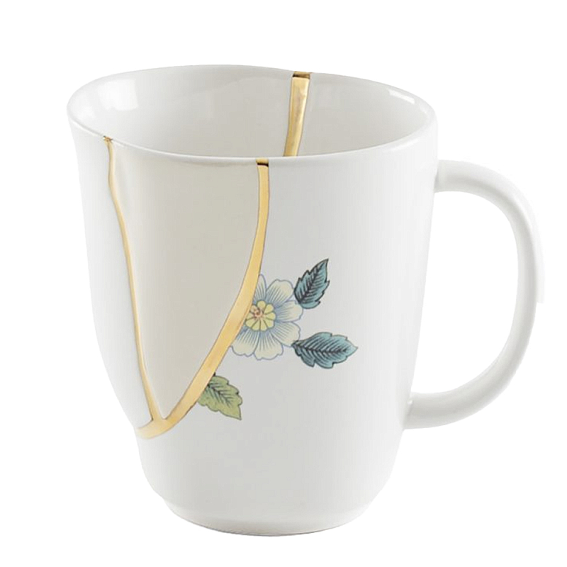 Кружка Seletti Kintsugi Белый Золотой Кружка Seletti Kintsugi Белый Золотой в Костроме | Loft Concept