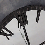 Часы настенные зеркальные с чёрным металлическим циферблатом Mirror Tower Clock варинант исполнения - 2 | Loft Concept в Костроме