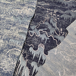 Мебельная ткань Вышивка серый цвет 130 см T2-39 варинант исполнения - 3 | Loft Concept в Костроме