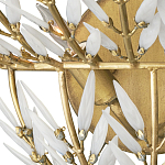 Бра золотого цвета с белыми стеклянными лепестками Hanging Flowers варинант исполнения - 1 | Loft Concept в Костроме