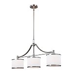 Люстра линейная с 3-мя белыми цилиндрическими плафонами Feiss варинант исполнения - 2 | Loft Concept в Костроме