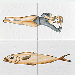 Плитка с узором Рыба Русалка варинант исполнения - 1 | Loft Concept в Костроме