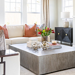 Тумба черная из дерева двухдверная Geometric Double Door Nightstand варинант исполнения - 6 | Loft Concept в Костроме