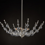 Люстра  с круглыми прозрачными шарами на серебряном каркасе Silver Stalk варинант исполнения - 4 | Loft Concept в Костроме