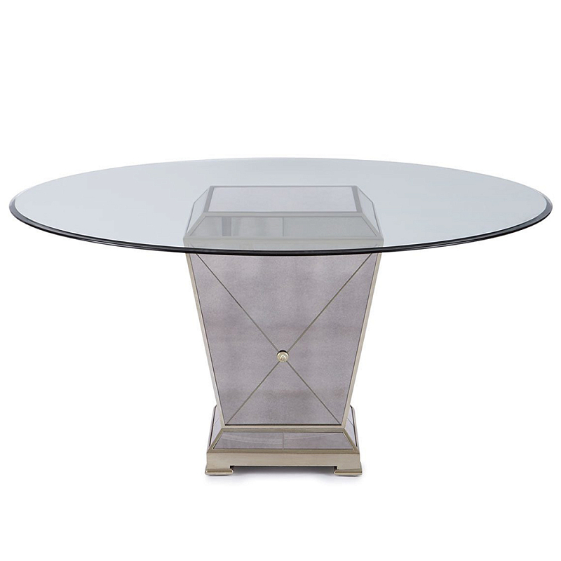 Стол обеденный круглый на зеркальном основании Spectacular Table Шампань Прозрачный Стол обеденный круглый на зеркальном основании Spectacular Table Шампань Прозрачный в Костроме | Loft Concept
