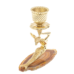 Подсвечник из натурального камня агат светло-коричневый Stone Candlestick варинант исполнения - 4 | Loft Concept в Костроме