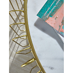 Журнальный столик с столешницей из мрамора на металлическом основании Table Vertical Planes варинант исполнения - 2 | Loft Concept в Костроме