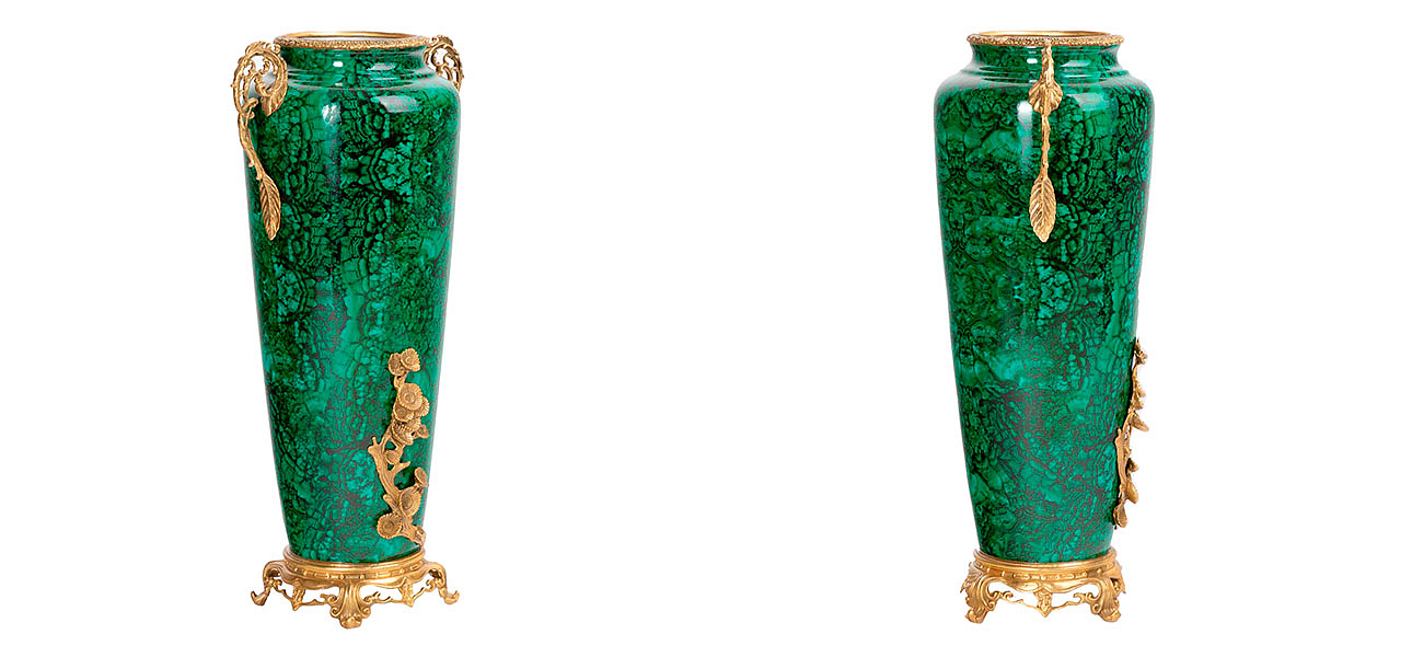 Ваза фарфоровая высокая малахит Malachite Ваза фарфоровая высокая малахит Malachite - Loft-Concept в Костроме