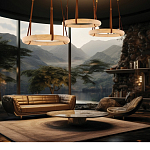 Люстра в форме обруча из натурального камня Minerals of Light варинант исполнения - 5 | Loft Concept в Костроме