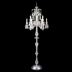 Торшер с 12-ю белыми текстильными абажурами и хрустальными подвесками Lustre Reverie варинант исполнения - 4 | Loft Concept в Костроме