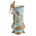 Ваза с птичкой из фарфора с бронзовыми элементами Garden of Eden варинант исполнения - 1 | Loft Concept в Костроме