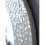 Зеркало круглое инкрустированное раковинами устриц Bone Inlay Dome Mirror White варинант исполнения - 6 | Loft Concept в Костроме