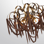 Люстра подвесная с переплетенными металлическими лентами и цепочками Atlantis Chain варинант исполнения - 3 | Loft Concept в Костроме