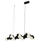 Люстра линейная с геометрическими черно-белыми плафонами Modestra варинант исполнения - 1 | Loft Concept в Костроме