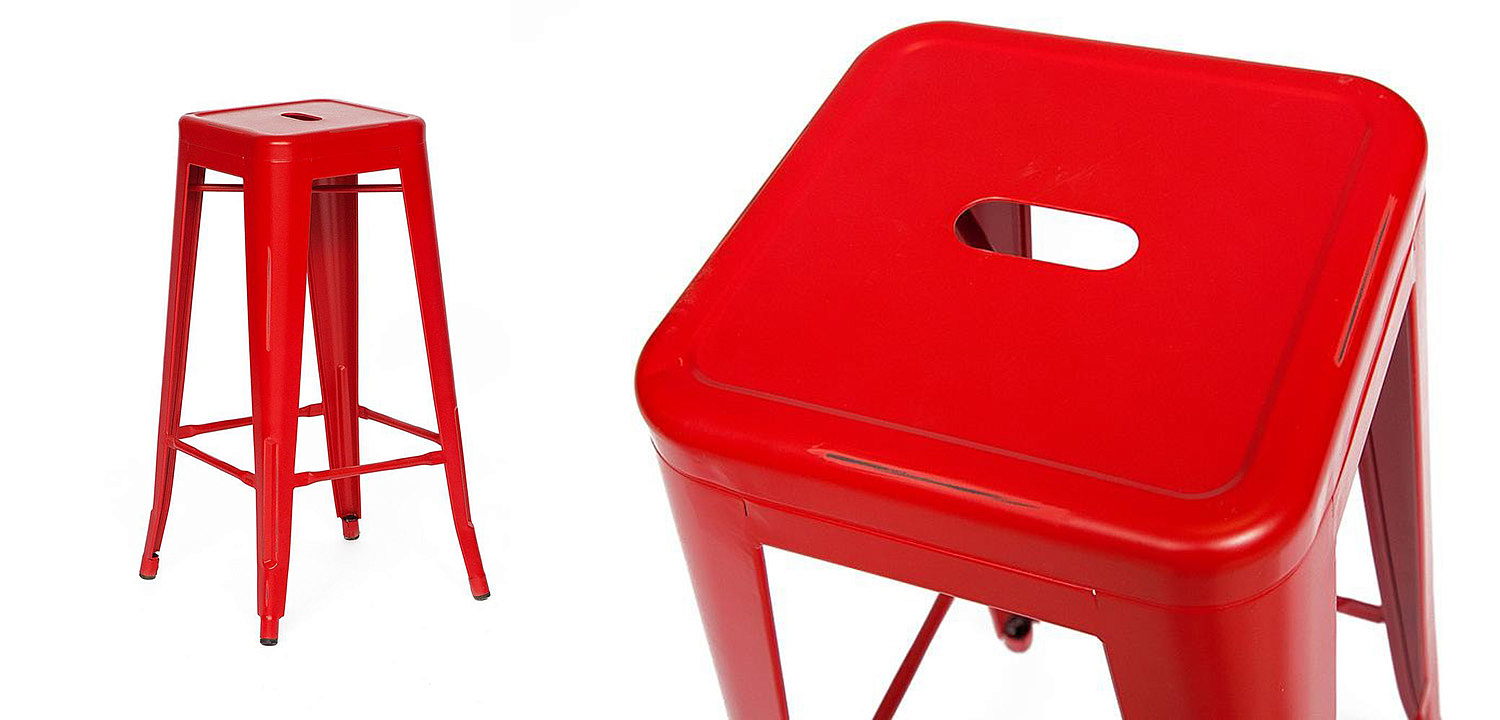 Барный стул Tolix red metal Барный стул Tolix red metal - Loft-Concept в Костроме