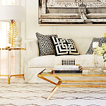 Золотой приставной столик с круглой стеклянной столешницей Weightless Table варинант исполнения - 6 | Loft Concept в Костроме