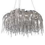 Люстра круглая подвесная с металлическими дугами и длинными цепочками 80 см Atlantis Chain варинант исполнения - 7 | Loft Concept в Костроме