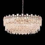 Круглая люстра с хрустальными подвесками на серебряном каркасе Gorgeous Crystal Light варинант исполнения - 13 | Loft Concept в Костроме