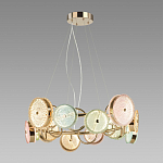 Люстра с плафонами из разноцветного стекла Glass Peonies варинант исполнения - 3 | Loft Concept в Костроме