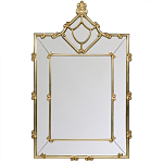 Зеркало прямоугольное Golden Classic Ornament Mirror варинант исполнения - 2 | Loft Concept в Костроме