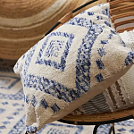 Чехол на подушку с узором в этно-стиле Blue Ikat варинант исполнения - 6 | Loft Concept в Костроме
