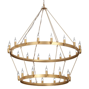 Люстра Camino Round Chandelier two tiers gold