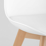 Стул с основой из пластика и мягким сиденьем Arvika White варинант исполнения - 6 | Loft Concept в Костроме