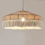 Люстра круглая плетеная с кисточками Dome Sun Glow варинант исполнения - 3 | Loft Concept в Костроме